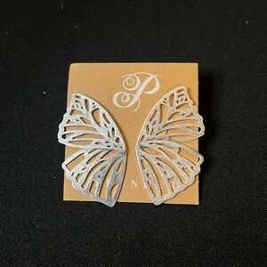 Elegant Silver Butterfly Earrings